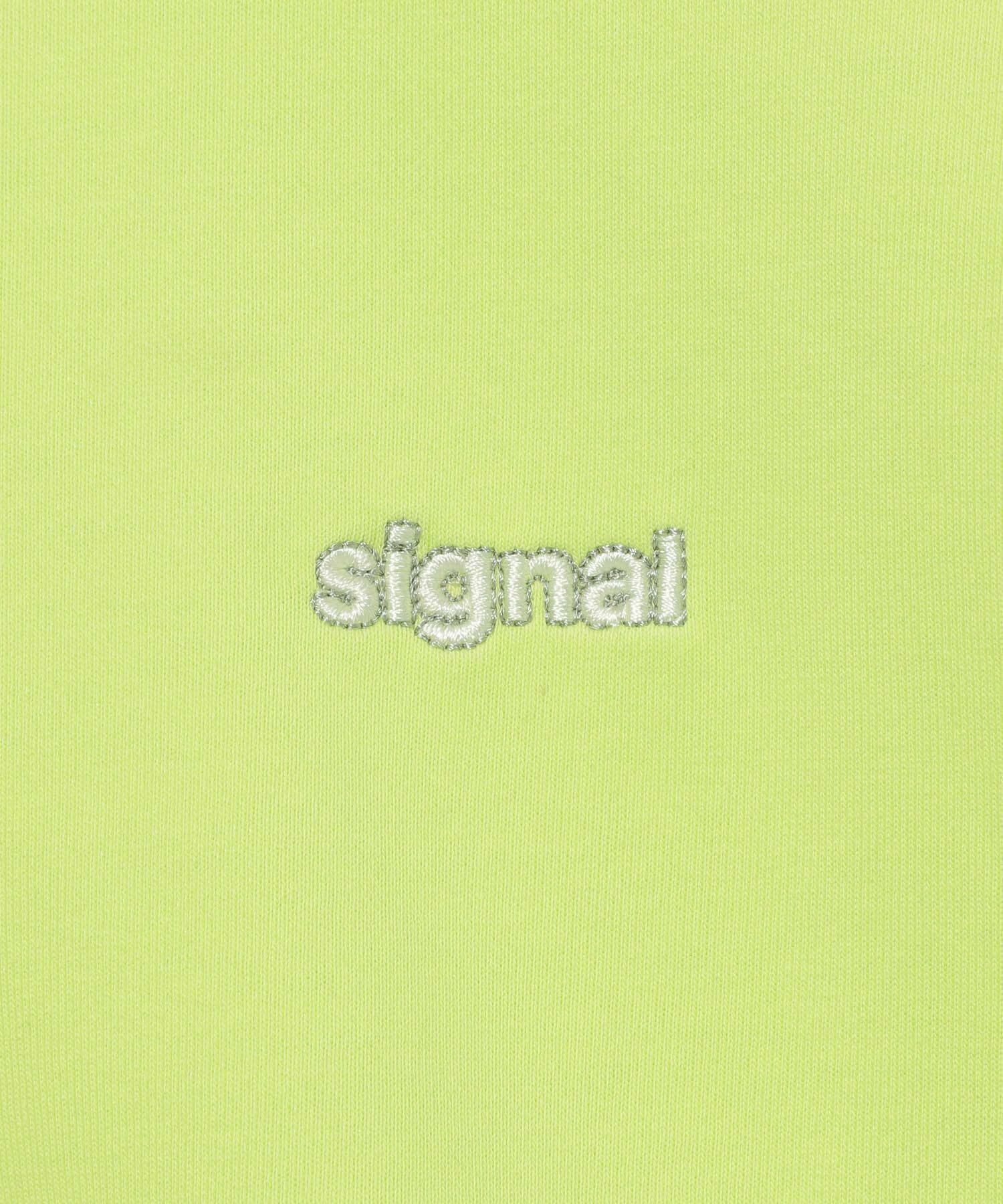 【SIGNAL SPORTS】ワンポイント刺繍/カラーミニ裏毛/オーバーサイズTシャツ